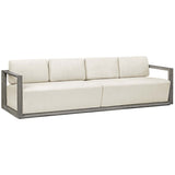 Remsen Outdoor 107" Sofa, Weathered Gray/Oyster