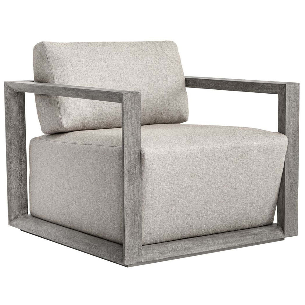 Remsen Outdoor Lounge Chair, Weathered Gray/Dove