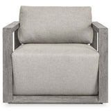 Remsen Outdoor Lounge Chair, Weathered Gray/Dove