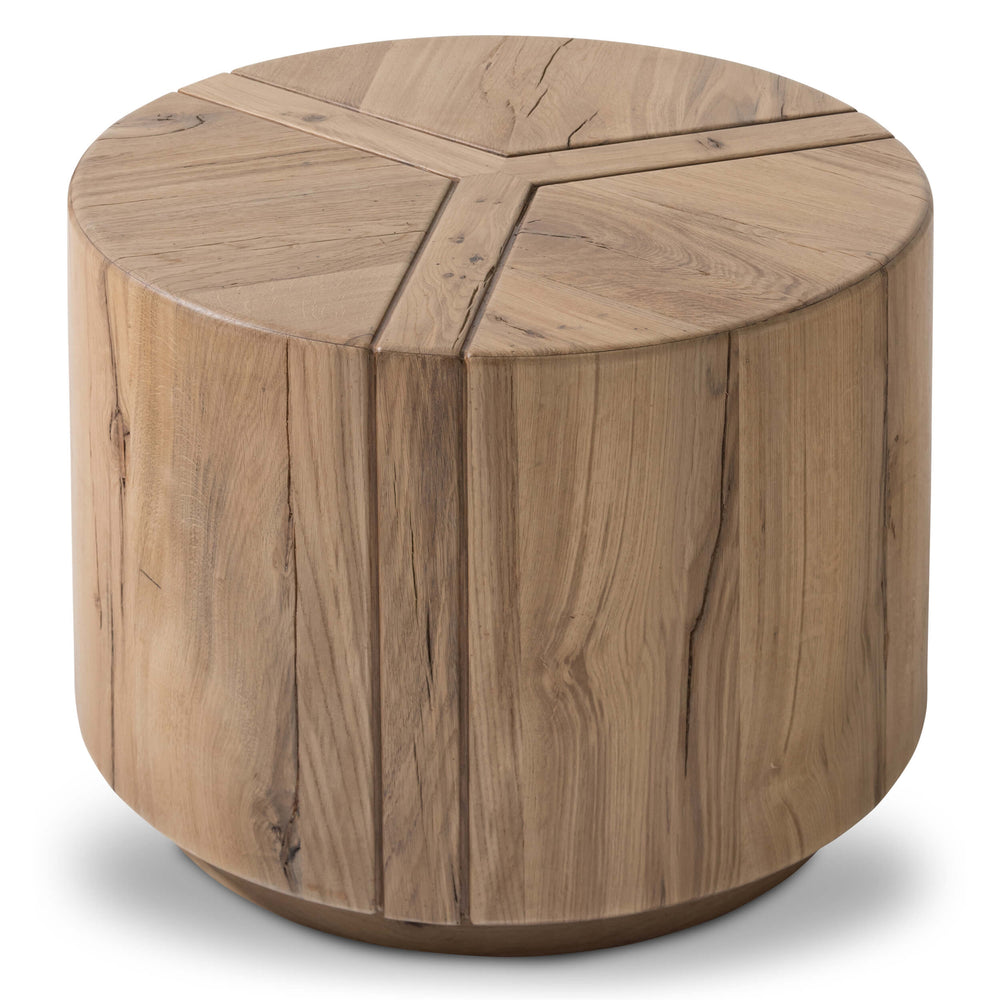 Renan Round End Table, Natural