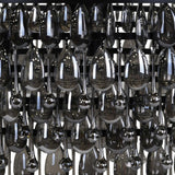 Renata Round Glass Chandelier, Black-Lighting-High Fashion Home