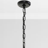Renata Round Glass Chandelier, Black-Lighting-High Fashion Home