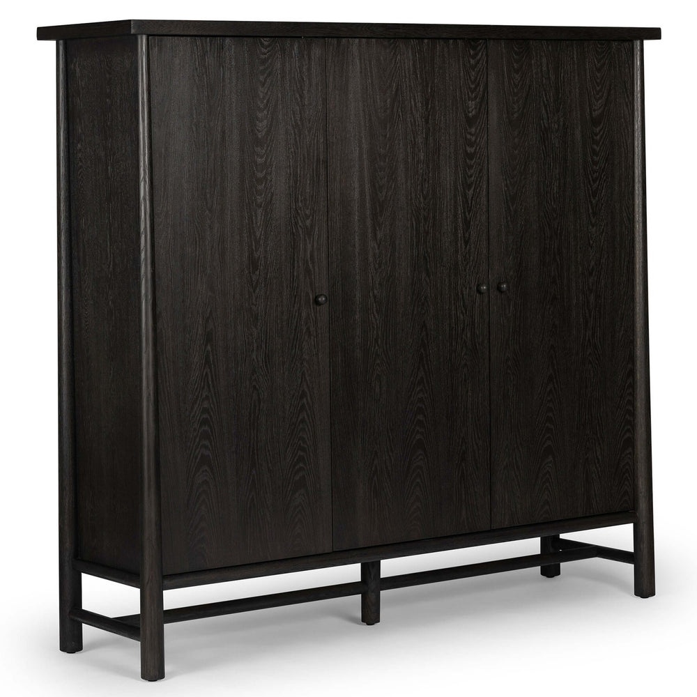 Renaud 3 Door Cabinet, Charcoal-Furniture - Storage-High Fashion Home