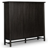 Renaud 3 Door Cabinet, Charcoal-Furniture - Storage-High Fashion Home