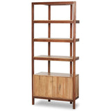 Renza Bookcase, Smoked Honey-Furniture - Storage-High Fashion Home