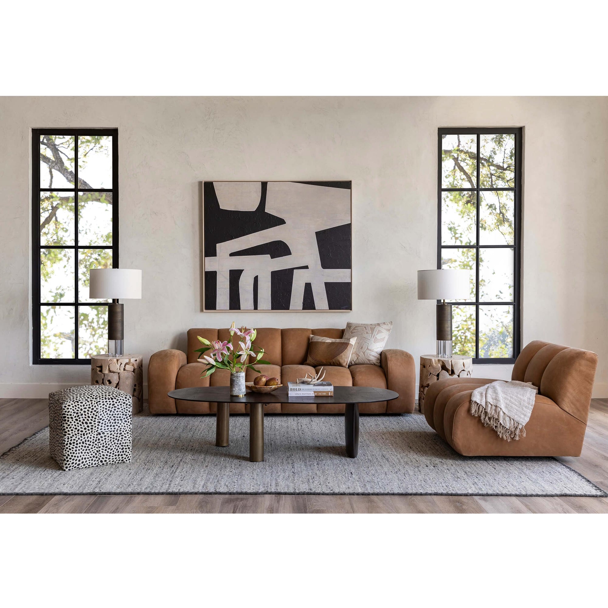 Renzo Armless Swivel Chair, Lukas Ranch – High Fashion Home