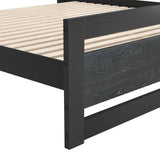 Repos Queen Bed, Black-Furniture - Bedroom-High Fashion Home