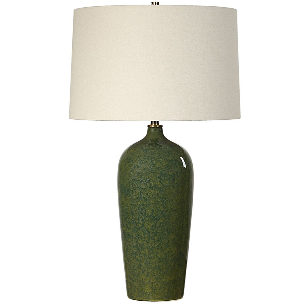 Reuben Table Lamp, Emerald Green-Lighting-High Fashion Home