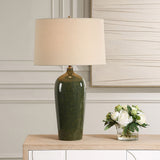 Reuben Table Lamp, Emerald Green-Lighting-High Fashion Home