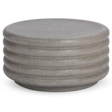 Reva Outdoor Round Coffee Table, Dark Gray-Furniture - Outdoor-High Fashion Home