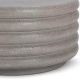 Reva Outdoor Round Coffee Table, Dark Gray-Furniture - Outdoor-High Fashion Home