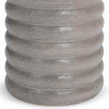 Reva Outdoor Round End Table, Dark Gray-Furniture - Outdoor-High Fashion Home