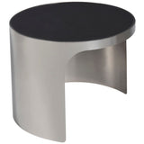 Revolve Small Nesting Table, Black Granite-Furniture - Accent Tables-High Fashion Home