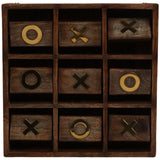 Revolving Tic Tac Toe, Brown-Accessories-High Fashion Home