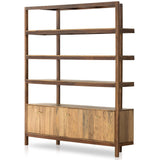 Reza Wide Bookcase, Smoked Honey by Four Hands-Furniture - Storage-High Fashion Home