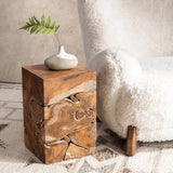 Rhea Accent Table, Natural-Furniture - Accent Tables-High Fashion Home