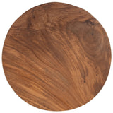 Rhea Round Accent Table, Natural-Furniture - Accent Tables-High Fashion Home