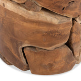 Rhea Round Accent Table, Natural-Furniture - Accent Tables-High Fashion Home