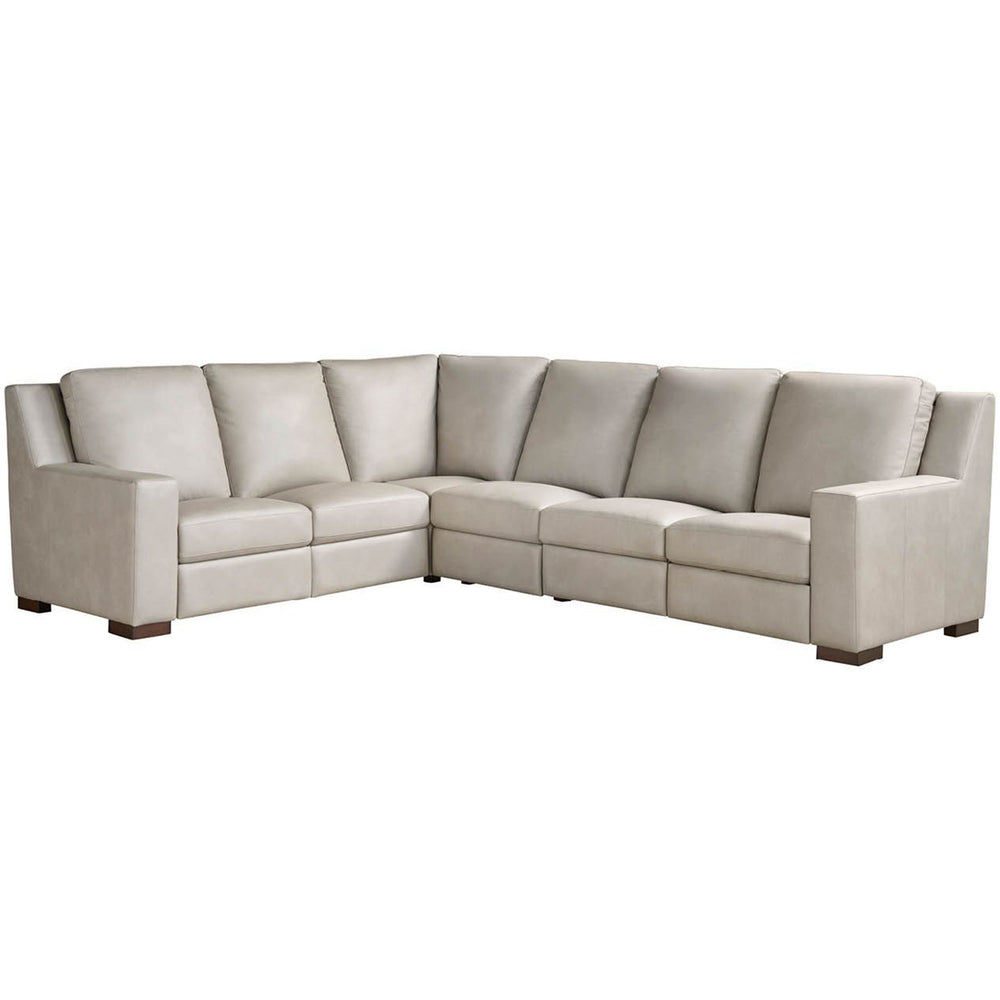 Rhodes Leather Power Motion Sectional, Sahara Ash-Furniture - Sofas-High Fashion Home
