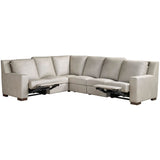 Rhodes Leather Power Motion Sectional, Sahara Ash-Furniture - Sofas-High Fashion Home