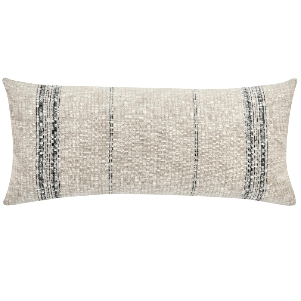 Ria Lumbar Pillow, Natural/Black