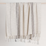 Ria Throw, Ivory/Gray