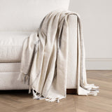 Ria Throw, Ivory/Gray