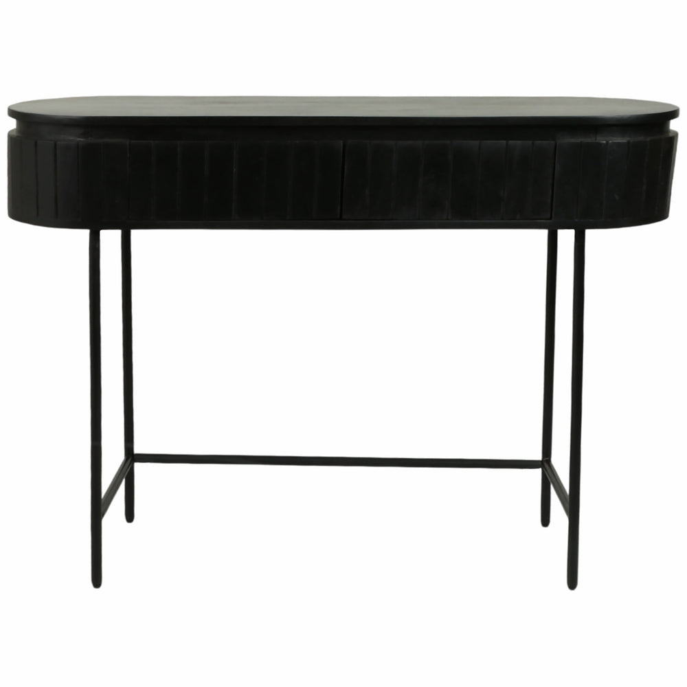 Ribbed Console Table, Black