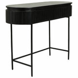 Ribbed Console Table, Black