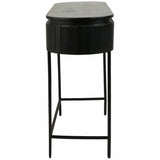 Ribbed Console Table, Black