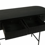 Ribbed Console Table, Black