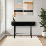 Ribbed Console Table, Black