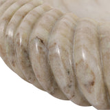 Ribbed Marble Bowl, Beige-Accessories-High Fashion Home