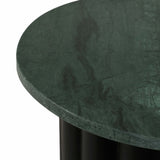 Ribbed Marble Top Accent Table, Green