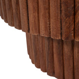Ribbed Pedestal Table, Ivory