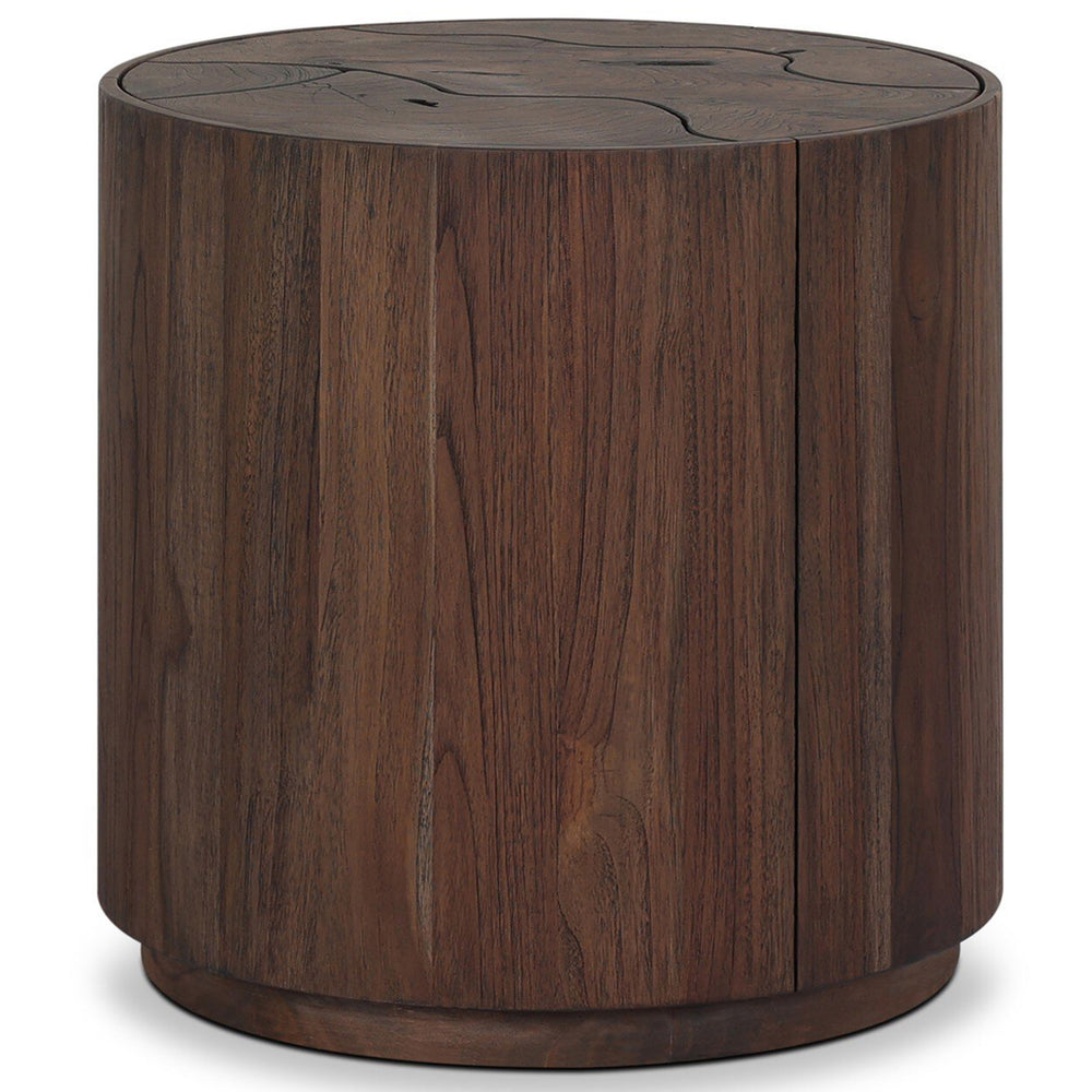 Ridge Outdoor End Table, Saddle Brown by Four Hands-Furniture - Outdoor-High Fashion Home
