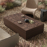 Ridge Outdoor Rectangular Coffee Table, Saddle Brown by Four Hands-Furniture - Outdoor-High Fashion Home