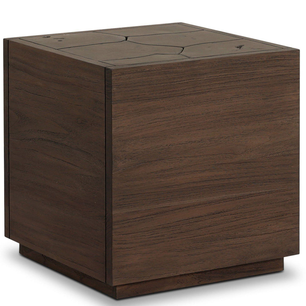 Ridge Outdoor Square End Table, Saddle Brown by Four Hands-Furniture - Outdoor-High Fashion Home