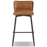 Ridley Leather Swivel Stool, Sonoma Chestnut by Four Hands-Furniture - Chairs-High Fashion Home