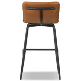 Ridley Leather Swivel Stool, Sonoma Chestnut by Four Hands-Furniture - Chairs-High Fashion Home