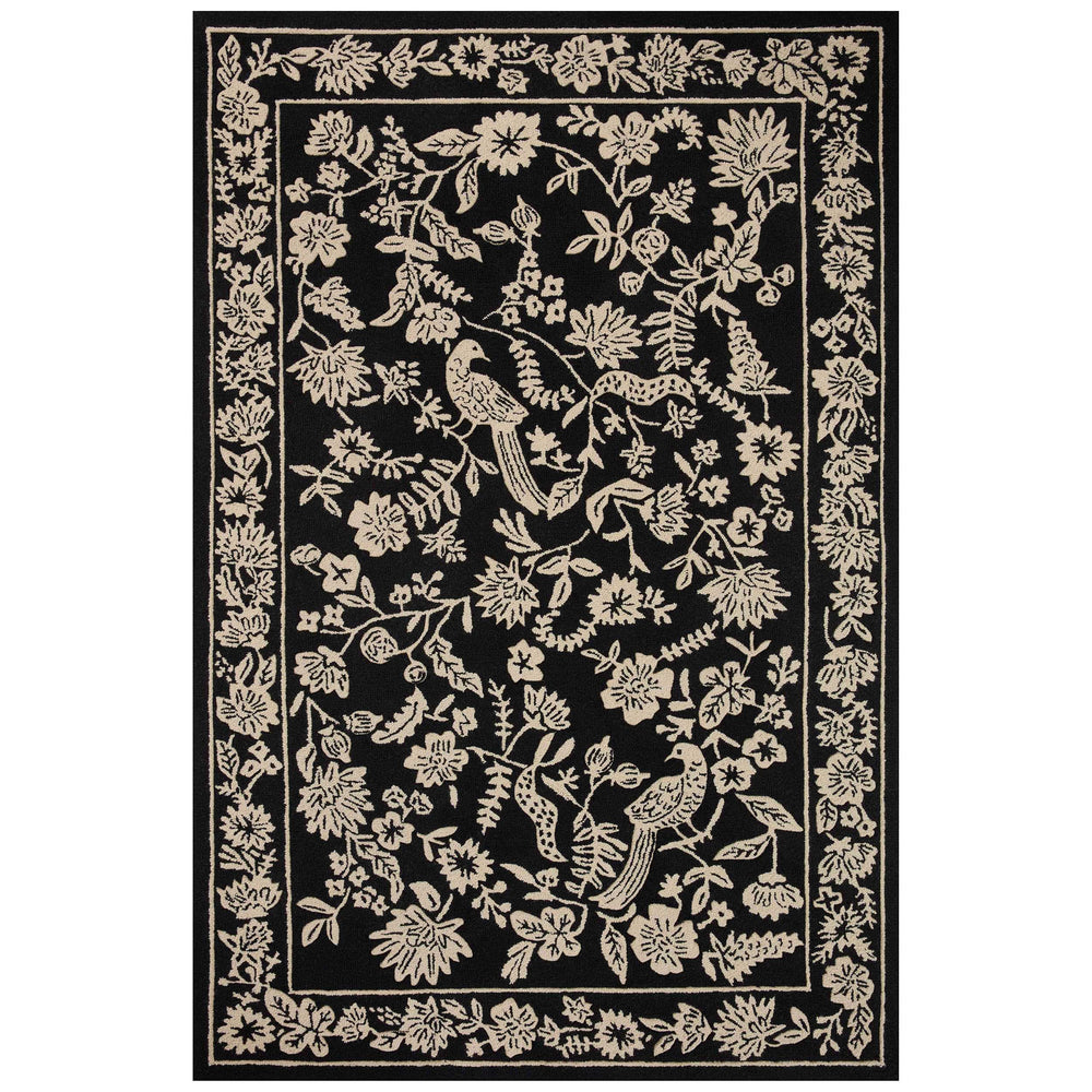 Rifle Paper Co. x Loloi Rug Arboretum ARB-01, Black-Rugs-High Fashion Home