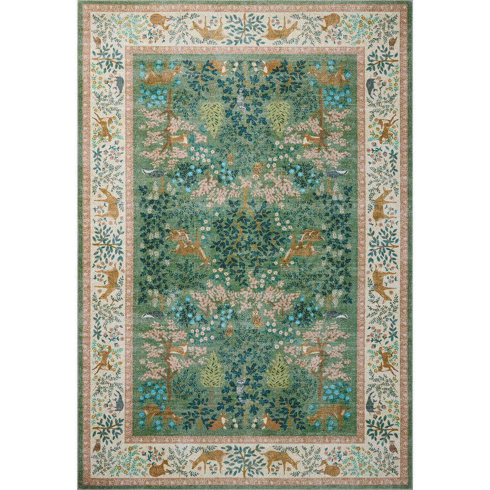 Rifle Paper Co. x Loloi Rug Canopy CNP-02, Sage/Blush