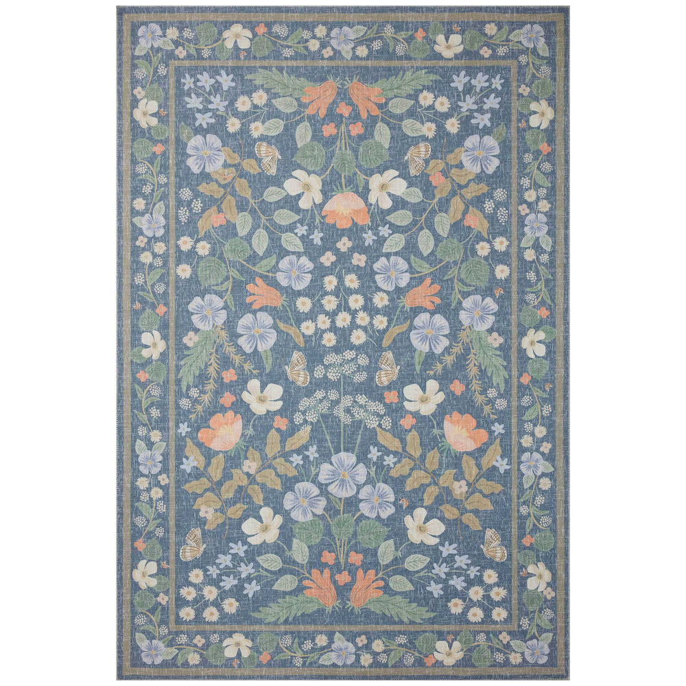 Rifle Paper Co. x Loloi Rug Cotswolds COT-03, Indigo-Rugs-High Fashion Home