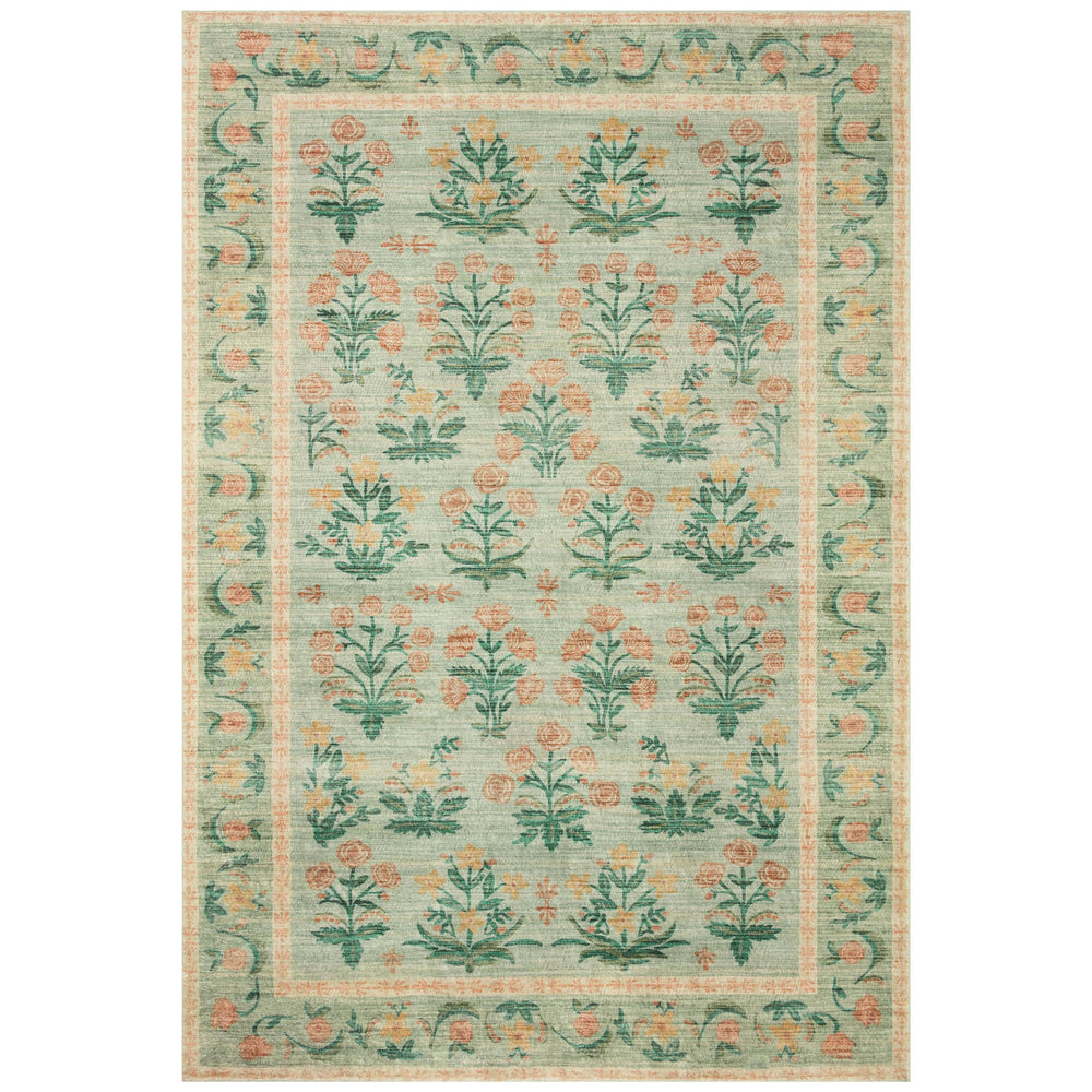 Rifle Paper Co. x Loloi Rug Eden EDE-01, Mughal Rose Moss-Rugs-High Fashion Home