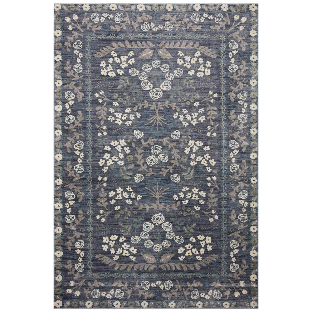 Rifle Paper Co. x Loloi Rug Fiore FIO-01, Navy Grey-Rugs-High Fashion Home