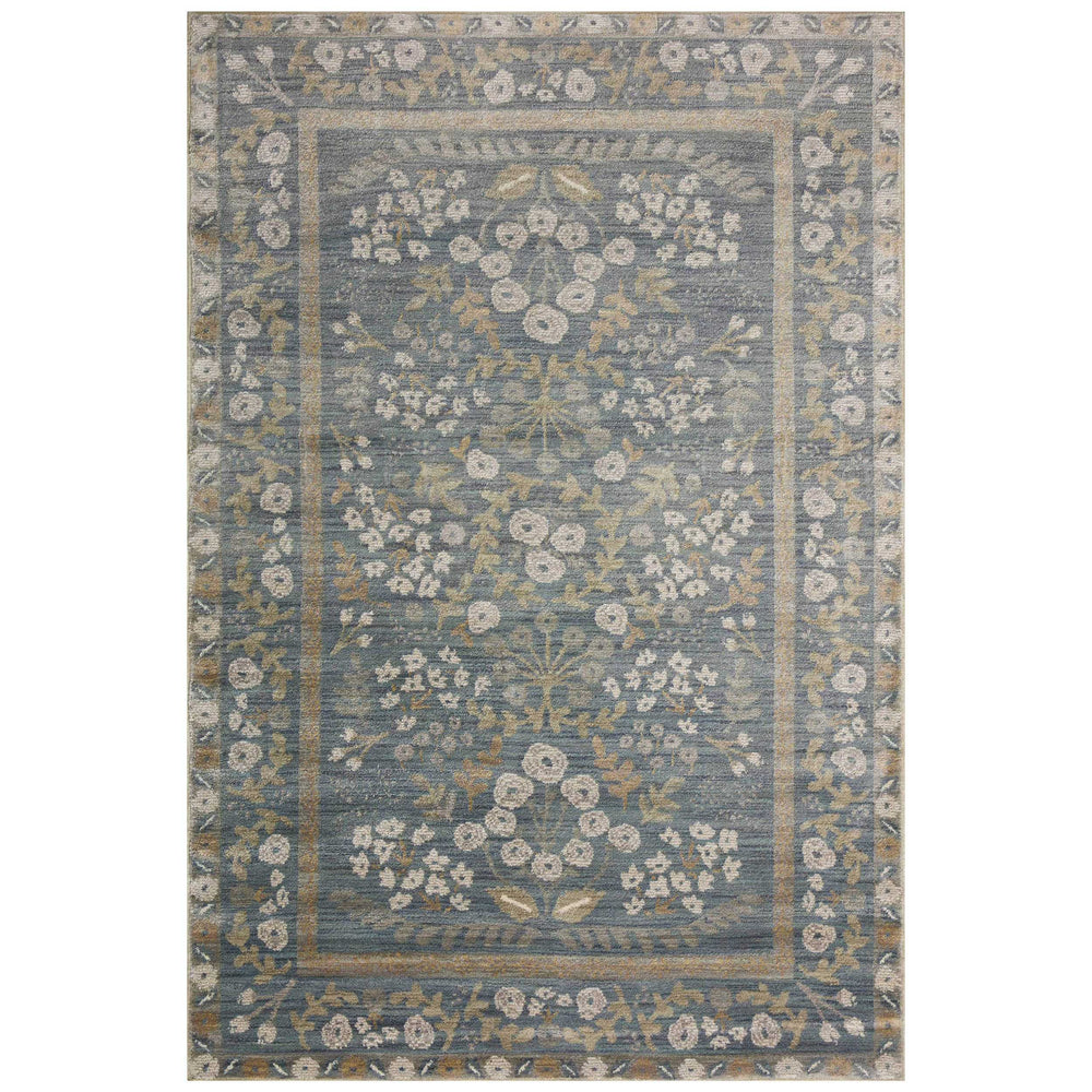 Rifle Paper Co. x Loloi Rug Fiore FIO-01, Slate/Sage-Rugs-High Fashion Home