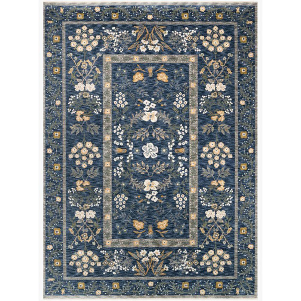 Rifle Paper Co. x Loloi Rug Kismet KIS-01, Navy-Rugs-High Fashion Home