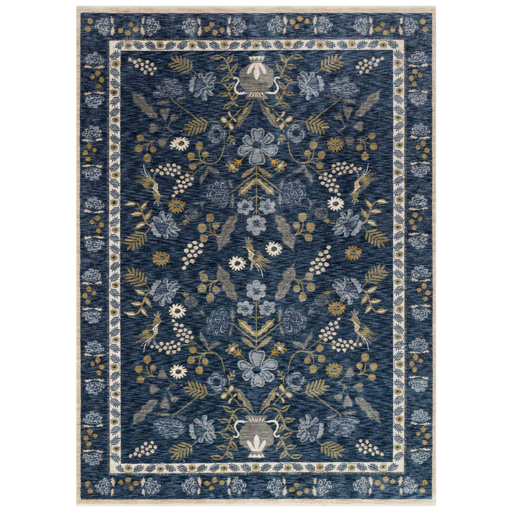 Rifle Paper Co. x Loloi Rug Kismet KIS-03, Navy-Rugs-High Fashion Home
