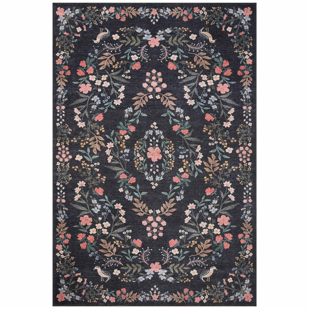 Rifle Paper Co. x Loloi Rug Maison MAO-04, Tuileries Black-Rugs-High Fashion Home