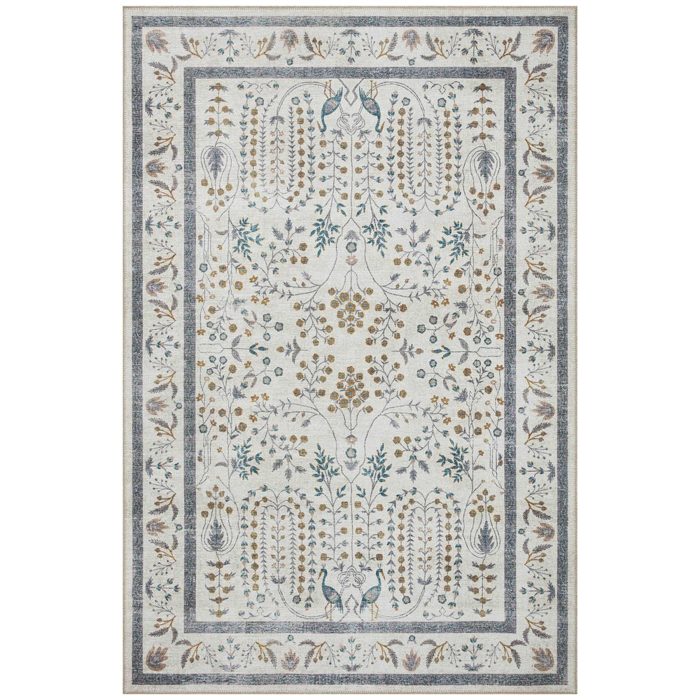 Rifle Paper Co. x Loloi Rug Maison MAO-05, Wisteria Cream-Rugs-High Fashion Home